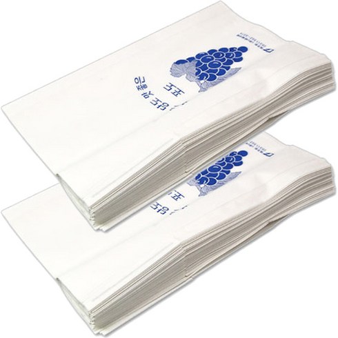 포도봉지 - 호미닷컴 포도봉지 핀부착 열매 보호용 과실 보호 종이 봉투 100p, 2개