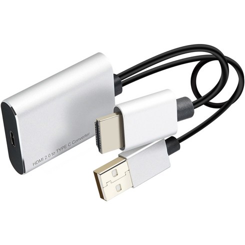 hdmitoc - 컴스 4K 60Hz HDMI 2.0 to USB 3.1 C타입 모니터 컨버터 USB 보조전원, DM422