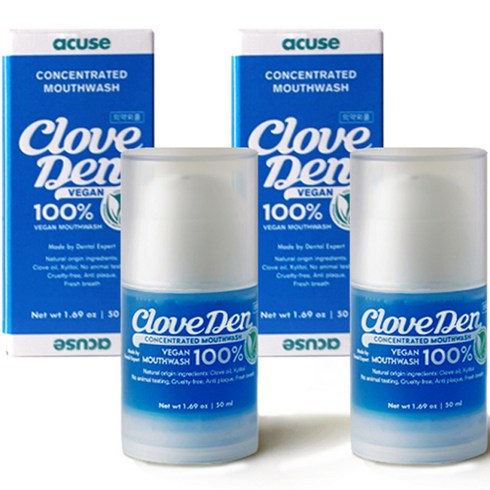클로브덴 농축 클로브 티트리 에어리스 가글 구강청결제, 2개, 50ml