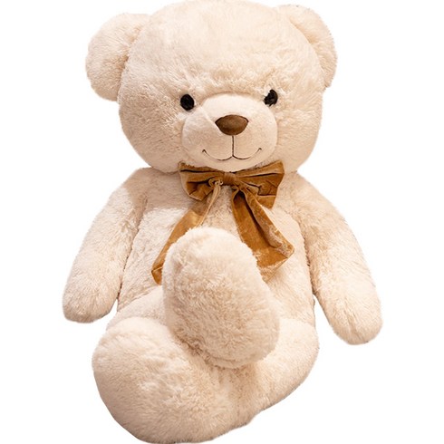 순잠 러브스마일베어 대형 리본 곰인형, 120cm, 화이트
