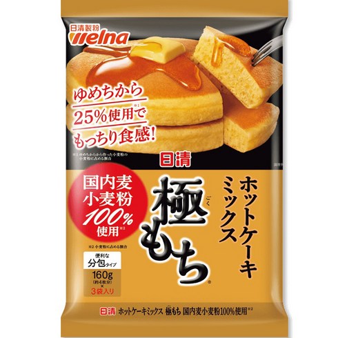 일본팬케이크 - 니신 핫케익믹스 고쿠모찌, 480g, 1개