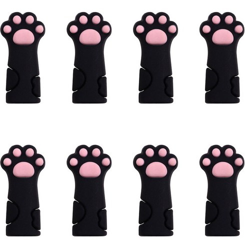 모나코올리브 고양이발 다용도 안심캡, 블랙, 8개