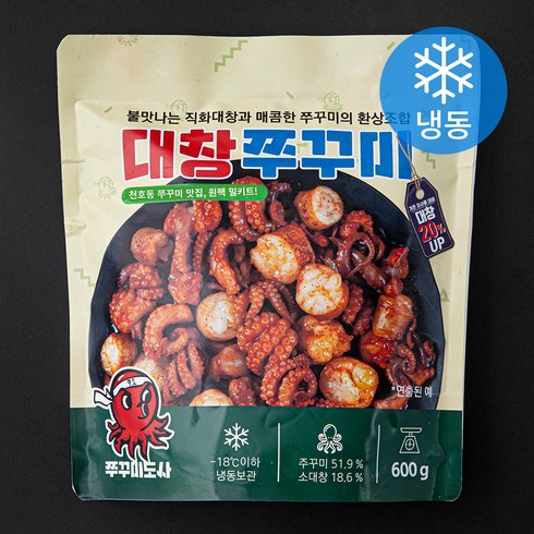 쭈꾸미도사 대창 쭈꾸미 (냉동), 600g, 1팩