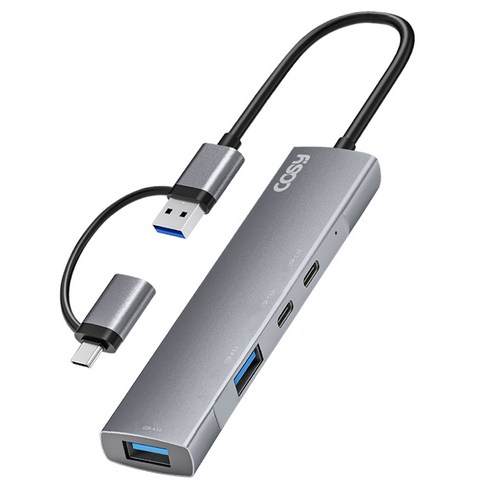 코시 4포트 USB 3.0 멀티허브 UH4096CA, 그레이