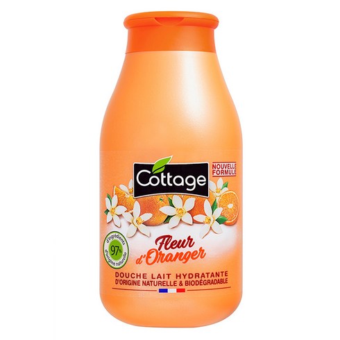 코티지 바디워시 더블구성 - 코티지 오렌지 블러썸 모이스처라이징 샤워 밀크 꽃향, 250ml, 1개