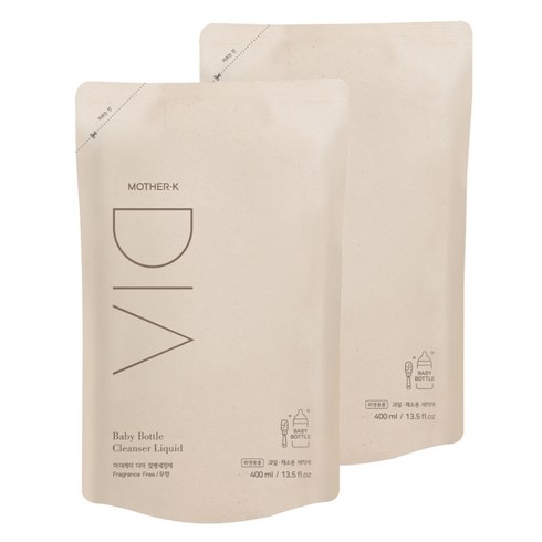 마더케이 유아용 디아 젖병세정제 리필형, 400ml, 2개