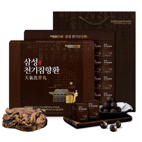 삼성제약 천기침향환 32p + 쇼핑백, 120g, 1개