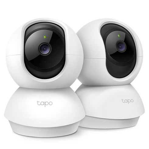 홈캠 - 타포 360도 회전형 FHD WIFI 스마트 홈 CCTV 실내용, Tapo C200P2, 2개