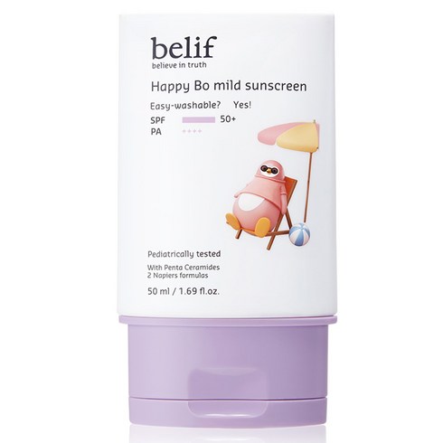 빌리프해피보 - 빌리프 유아용 해피 보 마일드 선 스크린 SPF50+ PA++++, 50ml, 1개