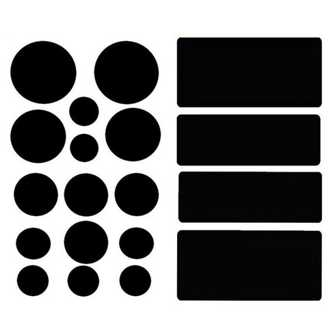 아리코 패딩 수선 방수 테이프 2종 세트, 블랙(타입B, 무지), 1세트