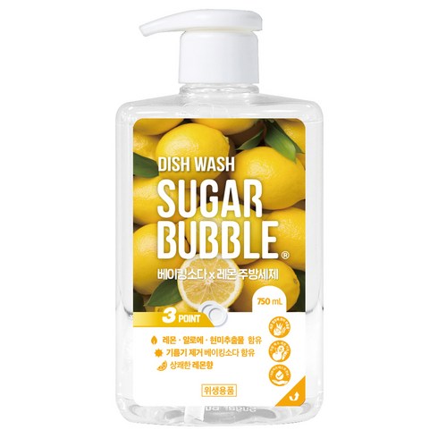 슈가버블 베이킹소다 레몬 주방세제, 750ml, 1개