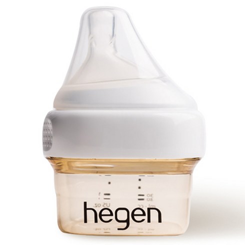 헤겐0단계 - 헤겐 유아용 멀티 젖병 60ml + 0단계 꼭지 세트, 화이트(젖병뚜껑), 투명(젖병), 1세트