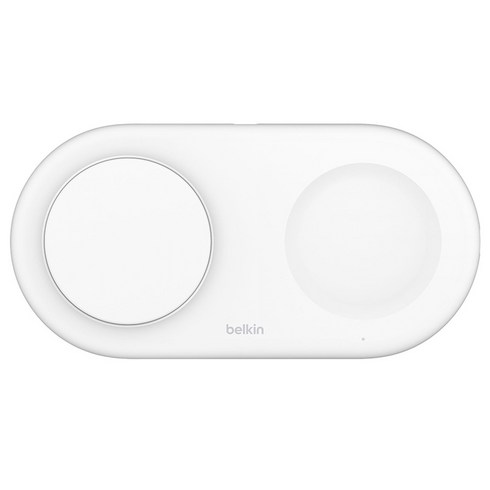 벨킨 부스트업 프로 Qi2 15W 2in1 마그네틱 무선 충전 패드, 화이트, 1개