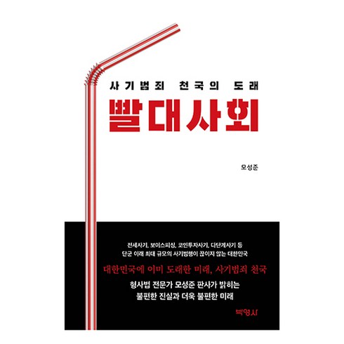 범죄사회 - 빨대사회:사기범죄 천국의 도래, 박영사, 모성준