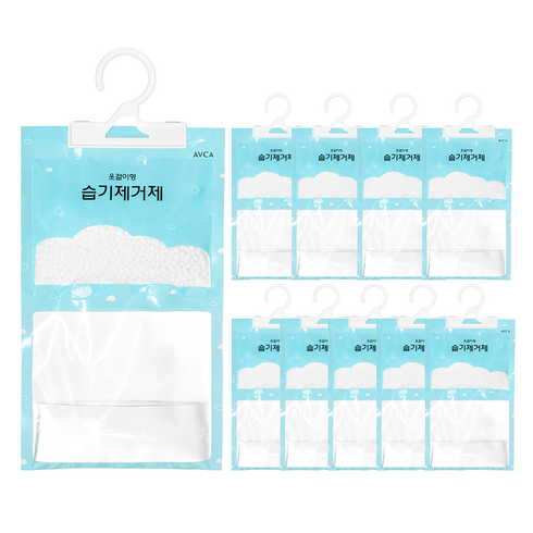 아브카 슬림 옷걸이형 습기제거제, 100g, 10개