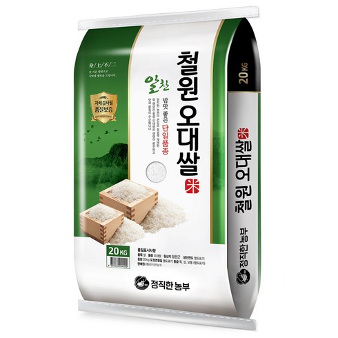 정직한농부 철원오대쌀, 20kg, 1개