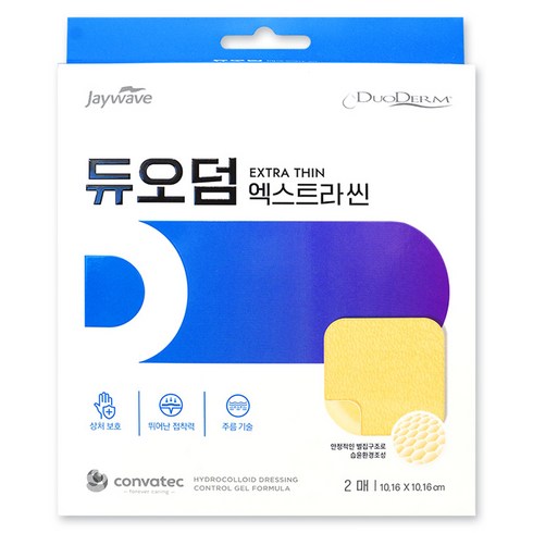 습윤드레싱 - 듀오덤 콘바텍 엑스트라 씬 상처보호 습윤폼드레싱 2p, 1개