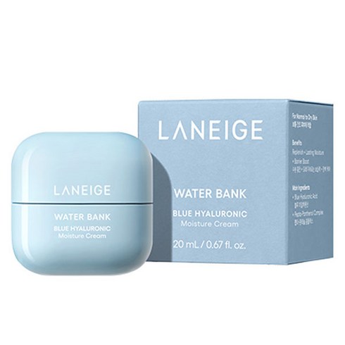 라네즈워터뱅크 - 라네즈 워터뱅크 블루 히알루로닉 모이스춰 크림, 20ml, 1개