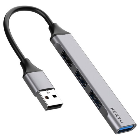 usb확장 - 넥스트유 4포트 유볼그 USB 3.0 멀티포트 USB 허브 744UH, 혼합색상