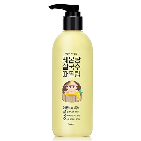 바로그때필링 기본구성 - 라끄베르 때밀이 바디필링 레몬탕 살국수, 300ml, 1개