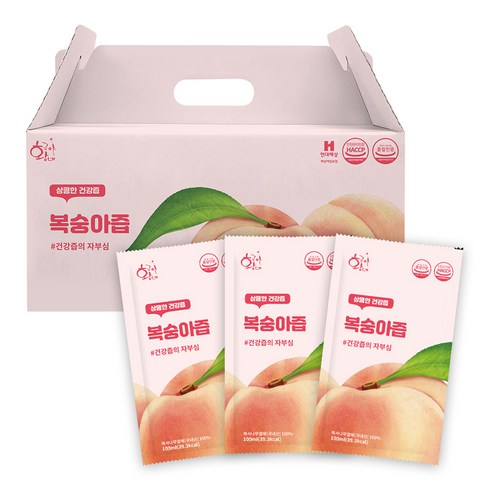 해미복숭아주 - 황금이네 물없이 갈아만든 NFC 복숭아즙 50p, 5L, 1개