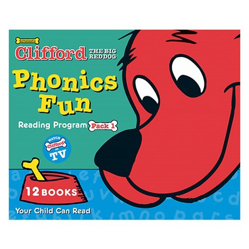 clifford - Clifford Phonics Fun Pack 1 : 12 Books Box Set StoryPlus QR, Scholastic