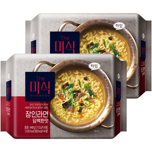 The미식 장인라면 담백한맛 112g, 8개