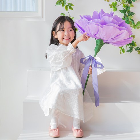 뷰티풀데코센스 조화 자이언트 리본장식 카네이션, 퍼플