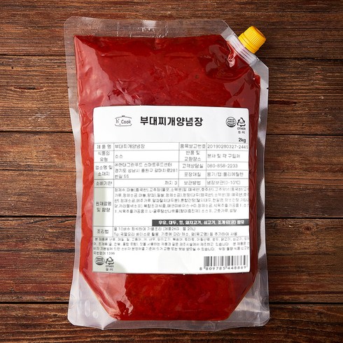 부대찌개양념장 - hcook 부대찌개양념장, 2kg, 1개