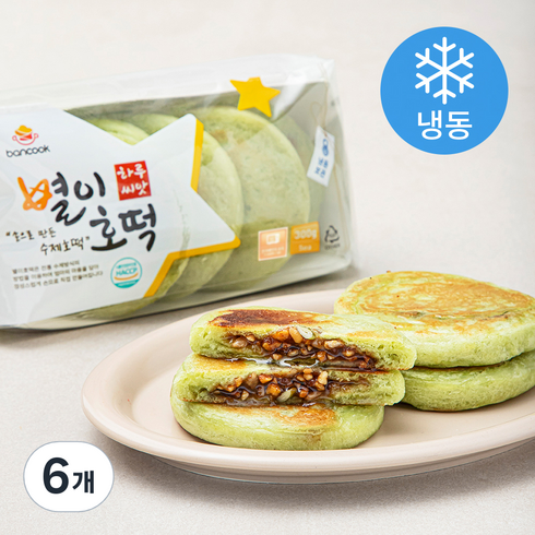 녹차호떡 - 반쿡 하루씨앗 녹차호떡 (냉동), 300g, 6개