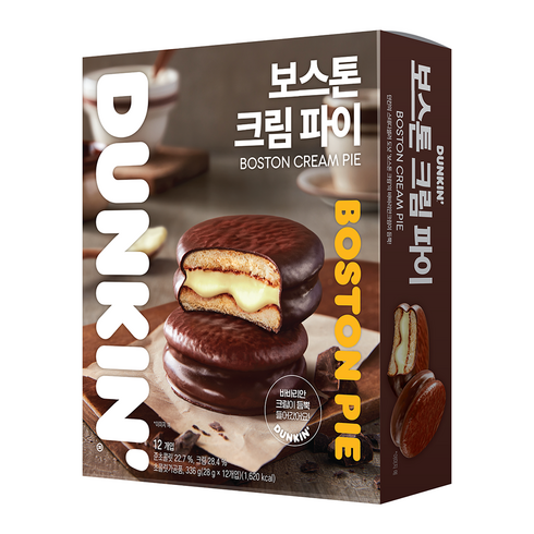 던킨도너츠 보스톤 크림 파이 12p, 336g, 1개