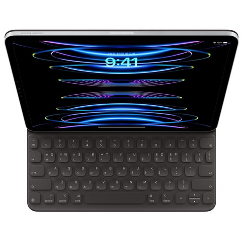 Apple 정품 Smart Keyboard Folio iPad Pro / Air 5세대용, 한국어, 블랙