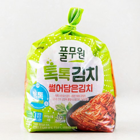 풀무원아삭김치 - 풀무원 톡톡 썰은김치, 1kg, 1개