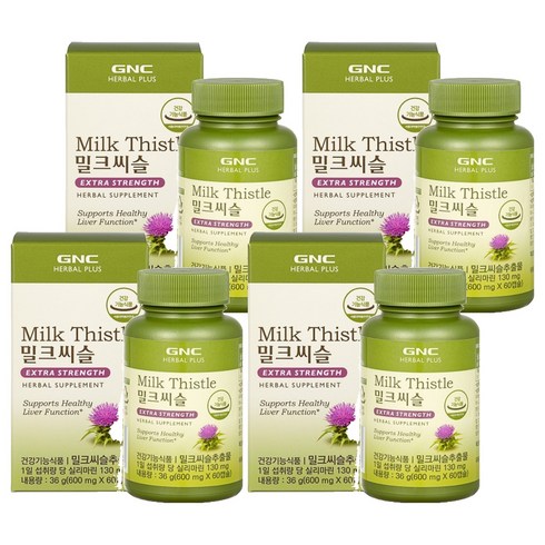 GNCHERBALPLUS 밀크씨슬, 60정, 4개