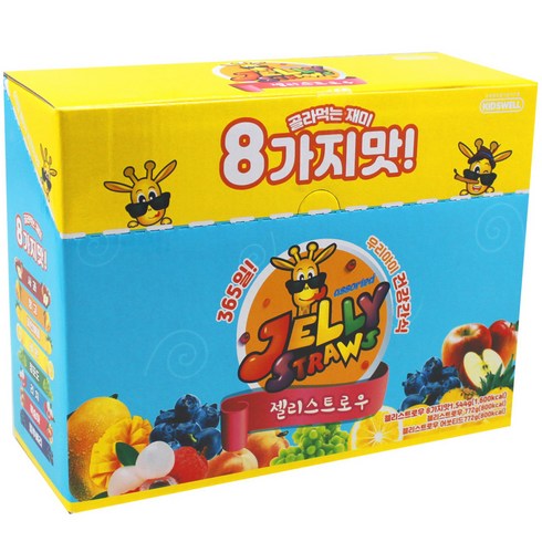 젤리스트로우 19.3g x 10p x 8종 젤리 세트, 1.544kg, 1개