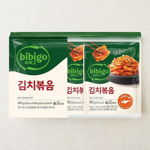 비비고김치볶음 - 비비고 김치볶음, 80g, 5개