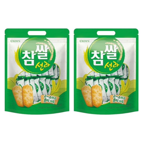 쌀과자 - 크라운제과 참쌀 선과, 253g, 2개