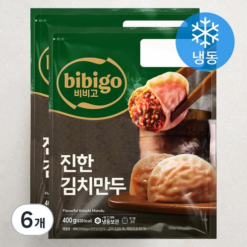 비비고김치만두 - 비비고 진한 김치만두 (냉동), 400g, 6개