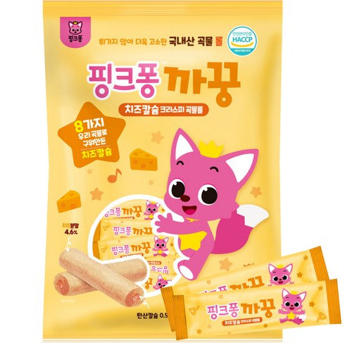 핑크퐁까꿍 치즈 칼슘 곡물 크리스피롤 24p, 1개, 치즈맛, 120g