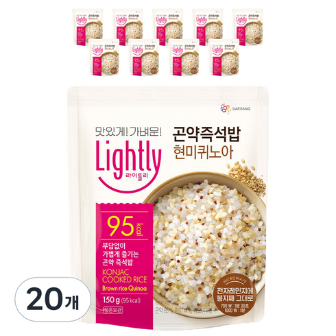 라이틀리 곤약즉석밥 현미퀴노아, 150g, 20개