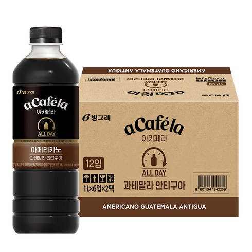 아카페라 올데이 아메리카노 과테말라 안티구아, 12개, 1L