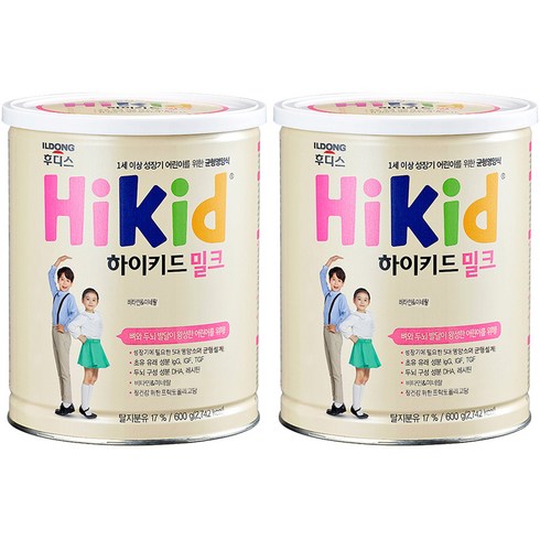 hikid - 일동후디스 하이키드 밀크, 600g, 2캔