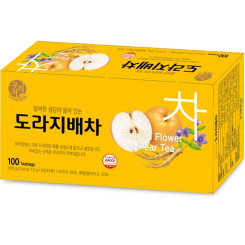 우리차 도라지배차, 1g, 100개입, 1개