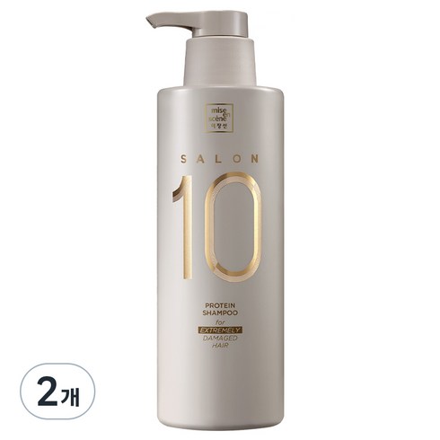 미장센살롱10샴푸 - 미쟝센 살롱 10 단백질 샴푸 극손상 모발용, 500ml, 2개