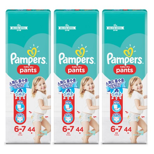 팸퍼스 베이비드라이 팬티형 기저귀 6-7단계(15-25kg), 132매