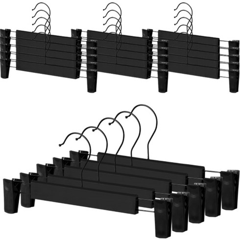 바지걸이 - 생활공식 논슬립 패킹 바지걸이 고급형, 20개, 블랙