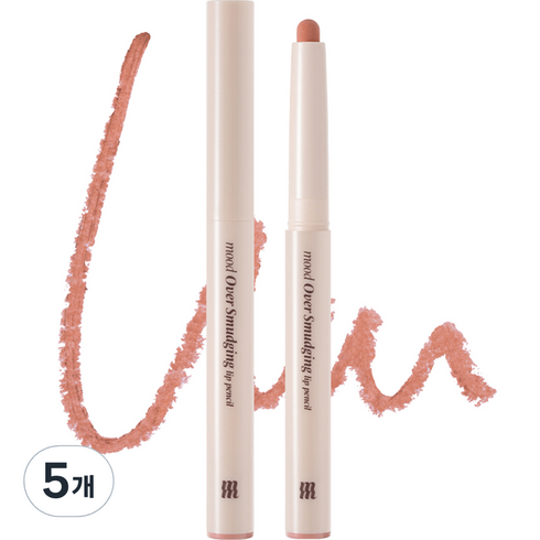 머지 무드 오버 스머징 립 펜슬 0.9g, ML1 텐더 피치, 5개