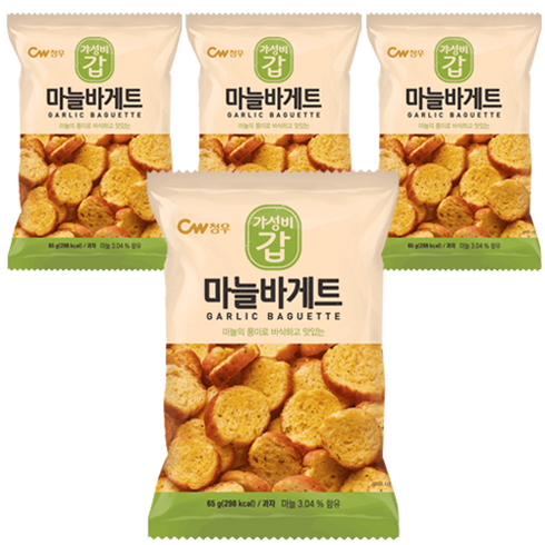 청우식품 마늘바게트, 65g, 4개