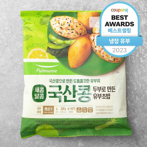 풀무원 새콤달콤 국산콩 두부로 만든 유부초밥, 330g, 1개