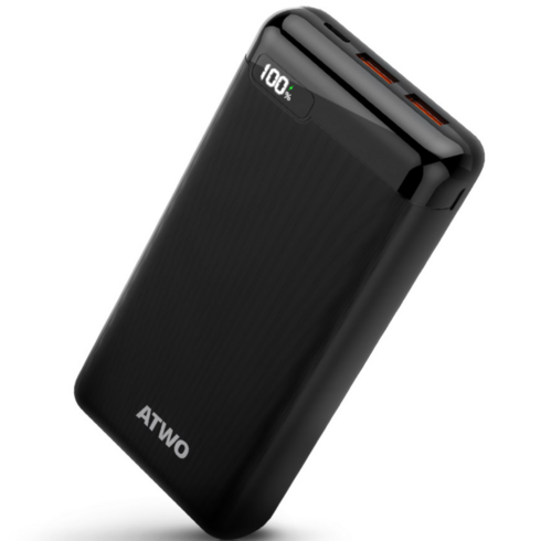 에이투 퀵차지 3.0 고속충전 PD 보조배터리 20000mAh 멀티단자 AL0301, 블랙